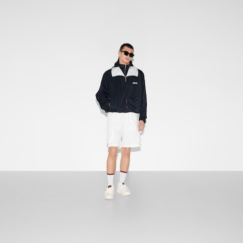 Veste en twill de nylon avec empiècement