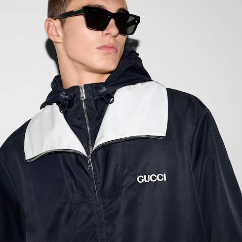Veste en twill de nylon avec empiècement