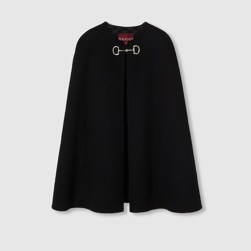 Cape aus Wolle und Seide mit Horsebit