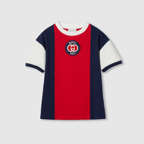 Children's embroidered cotton T-shirt