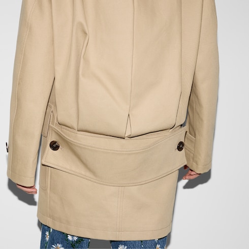 コート GUCCI SS25 Beige drill overcoat (809189Z7AH3 2519) Heavy cotton drill coat in beige | GUCCI® US