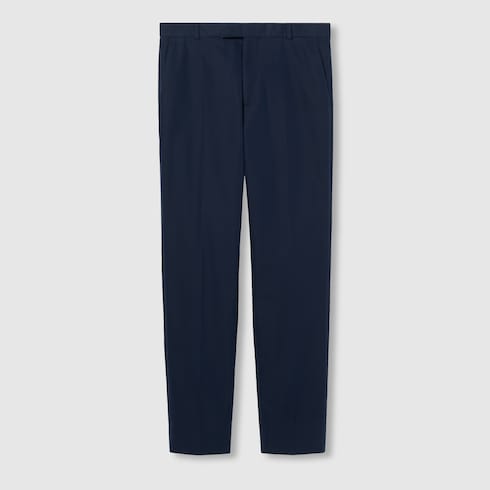 Pantalone in twill di cotone goffrato