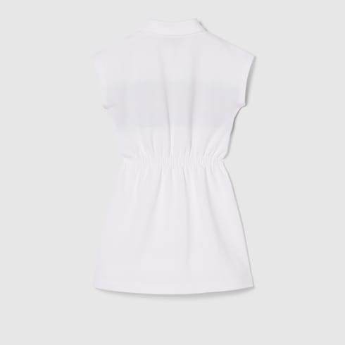 Vestido Infantil de Algodón con Tribanda Web