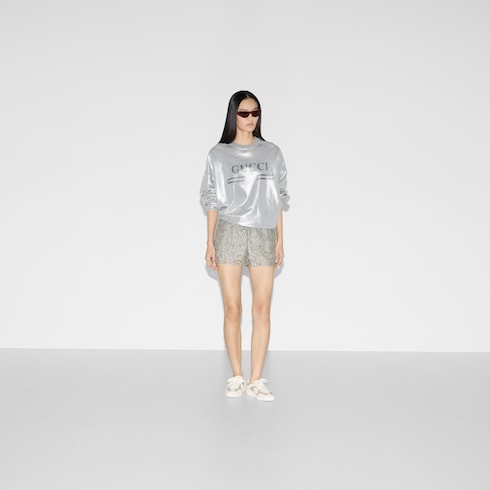 Printed cotton jersey sweatshirt