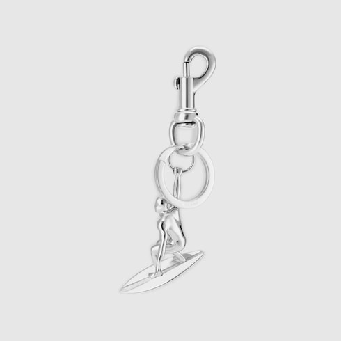 Engraved surfer keychain charm Detail 4