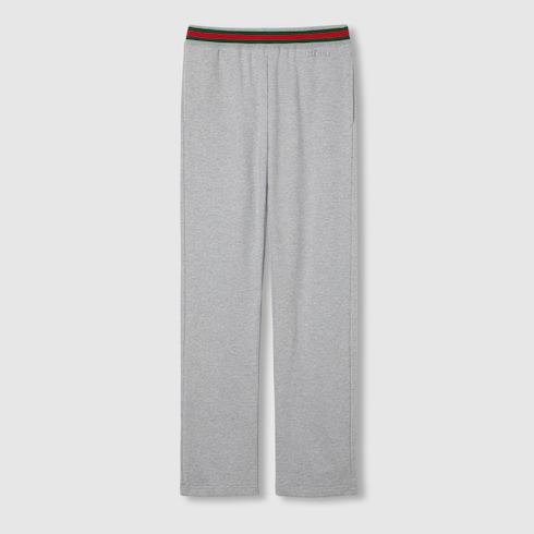 Pantalone da jogging in jersey di cotone con dettaglio Web