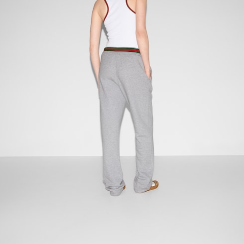 Cotton jersey jogging pant with Web Detail 4