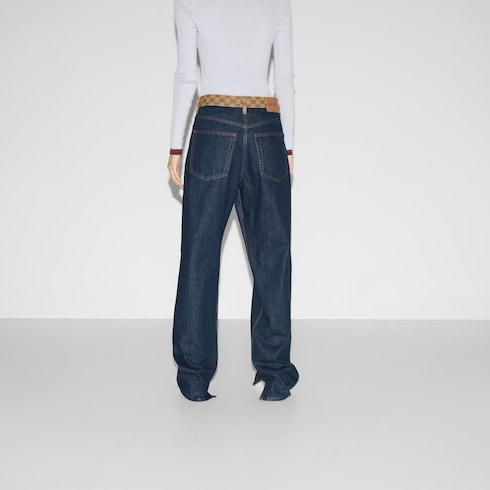 Boyfriend fit denim trouser