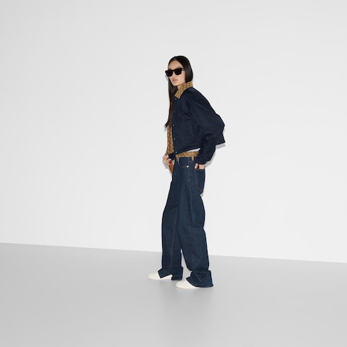 Boyfriend fit denim trouser