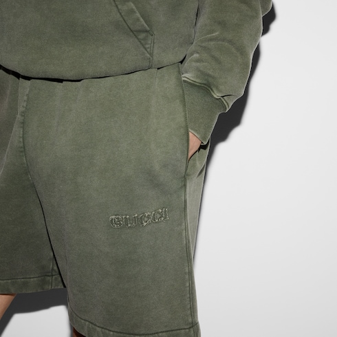Short de basketball en coton avec broderie