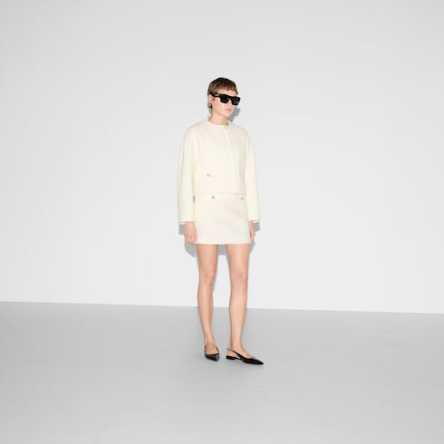 Minigonna in lana bouclé