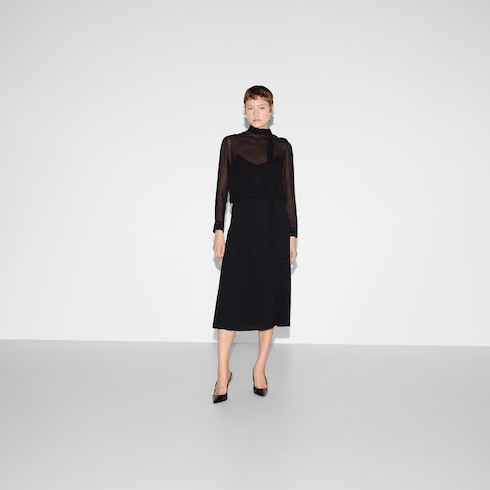 Light viscose sable skirt