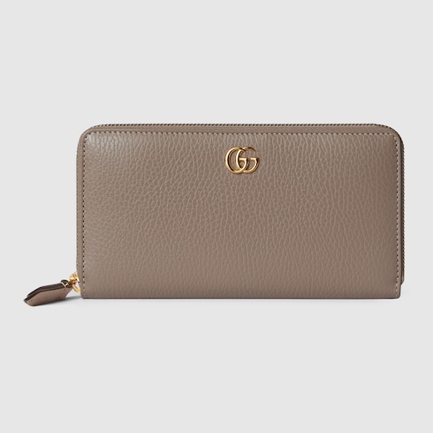 Bi-color GG Marmont zip around wallet
