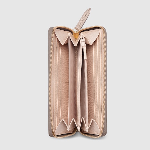 Bi-color GG Marmont zip around wallet