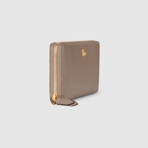 Bi-color GG Marmont zip around wallet