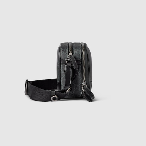 GG Emblem mini crossbody bag in black fabric | GUCCI® US