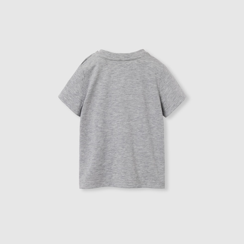 T-shirt neonato ricamata in cotone