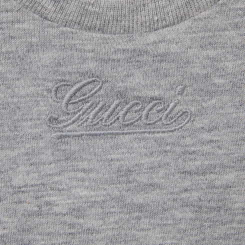 T-shirt neonato ricamata in cotone