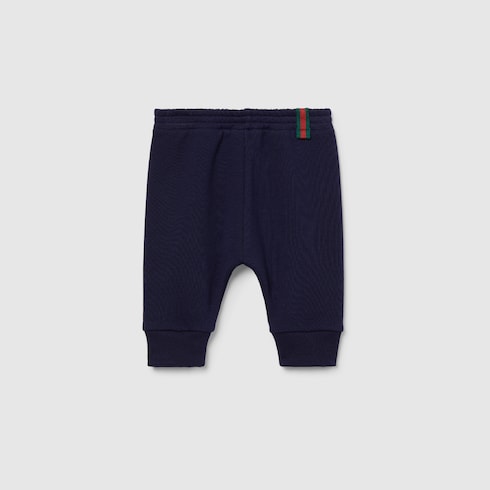 Pantalone neonato in cotone con dettaglio Web