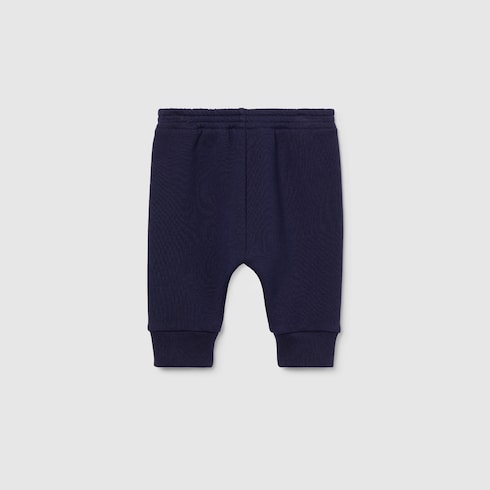 Pantalone neonato in cotone con dettaglio Web