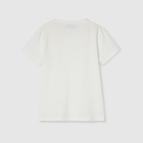 T-shirt bambino ricamata in cotone