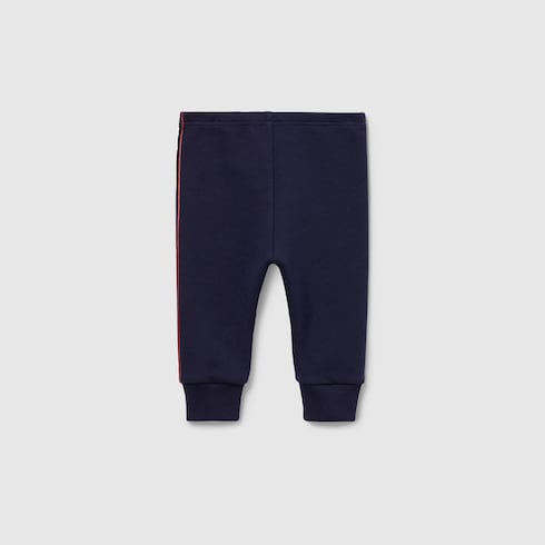 Baby embroidered cotton jersey pants