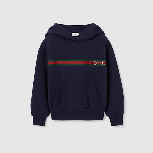 Sudadera infantil de algodón con tribanda Web