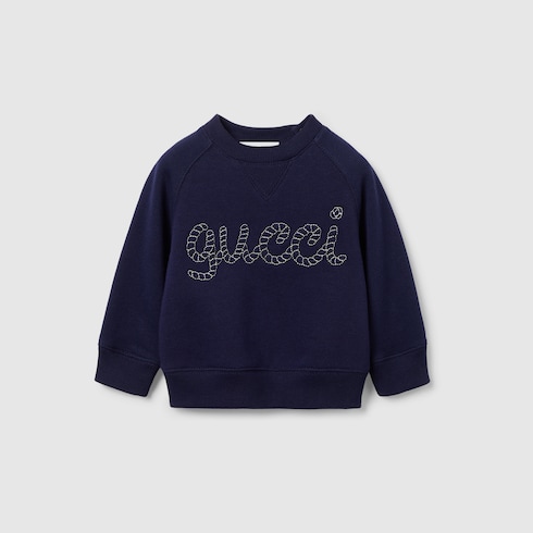 Baby-Sweatshirt aus Baumwolle mit Stickerei