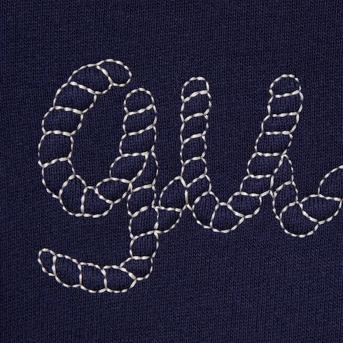 Felpa neonato in cotone ricamato