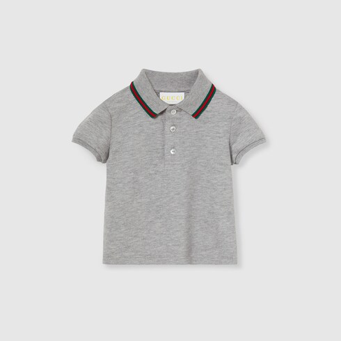 Polo pour bébé en coton avec bande Web