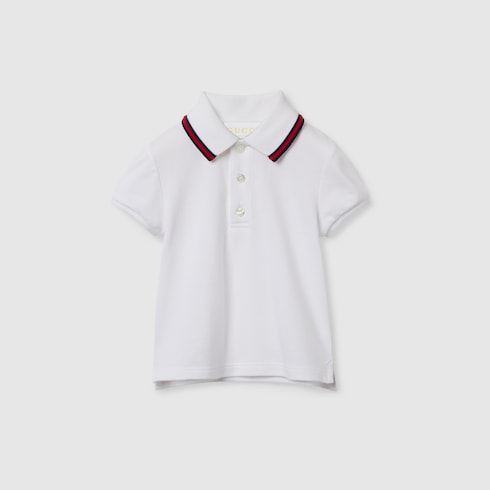 Baby-Poloshirt aus Baumwolle mit Web