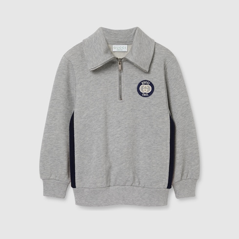 Sweat-shirt pour enfant en coton brodé