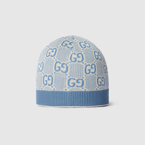 Cappello neonato in cotone con motivo GG