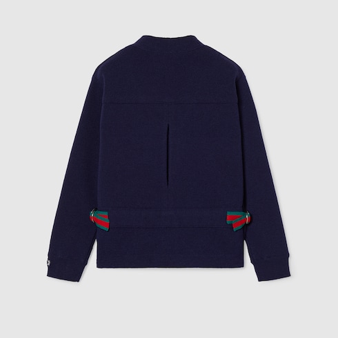 Cardigan pour enfant en laine avec bande Web