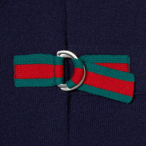 Cardigan pour enfant en laine avec bande Web