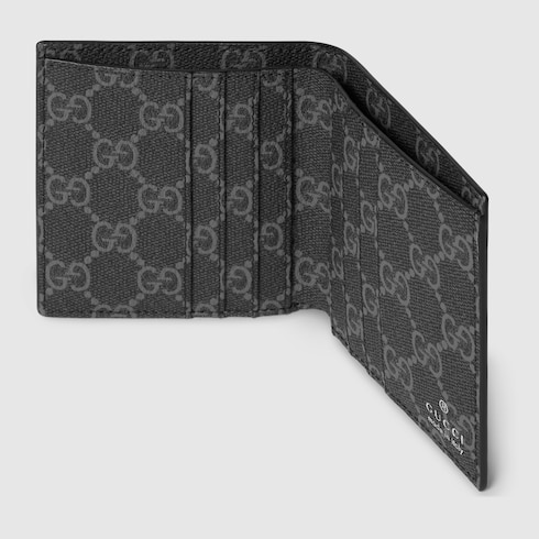 Portefeuille à rabat GG Emblem avec tissu GG