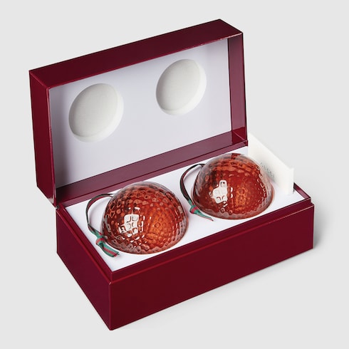 Weihnachtskugeln aus Muranoglas, 2er-Set