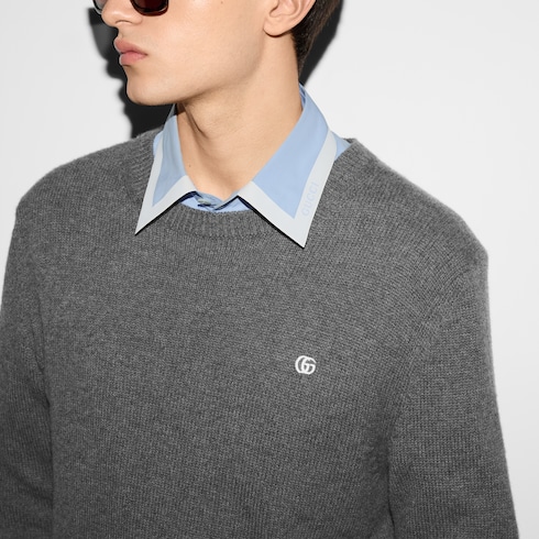 Maglione ricamato in lana cashmere