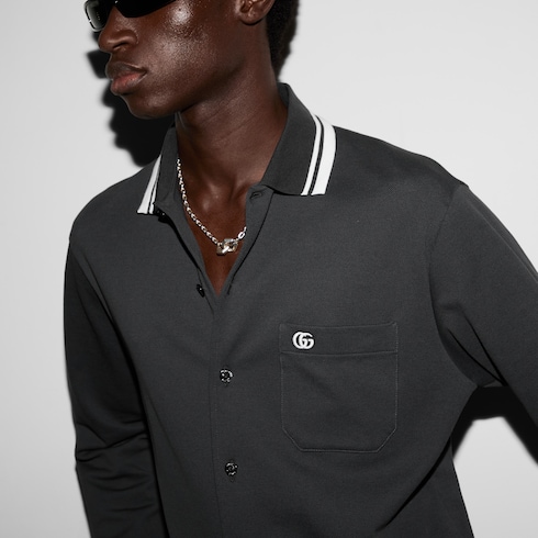Poloshirt aus Baumwoll-Piqué mit Stickerei