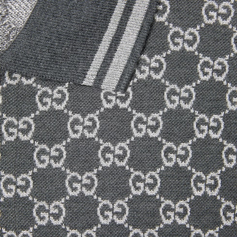 GG cotton lamé jacquard polo shirt Detail 7