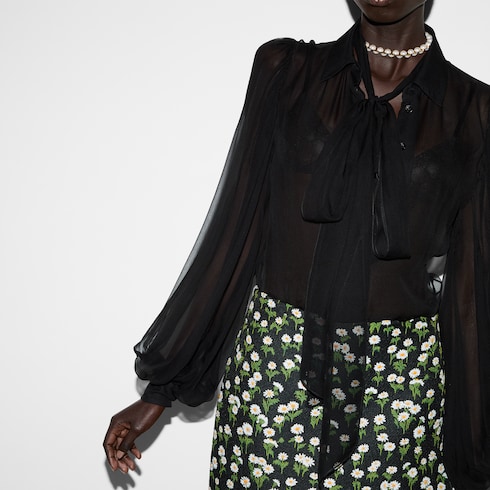 Chemise en mousseline de soie