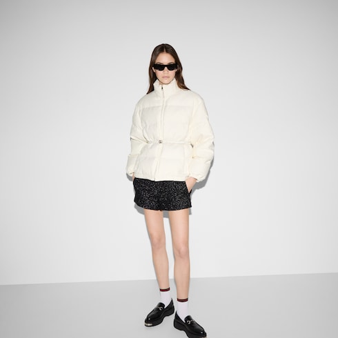 Chaqueta bomber acolchada de lona GG