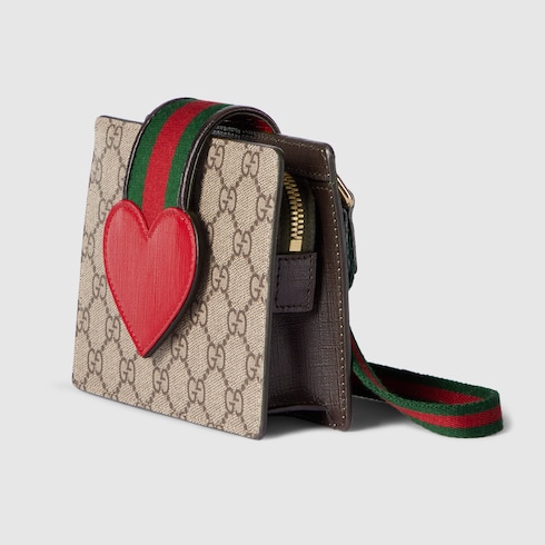Sac à main pour enfant à motif GG avec cœur