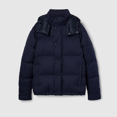 Chaqueta de plumón de lona GG