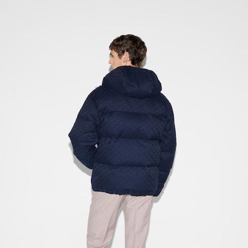 Chaqueta de plumón de lona GG