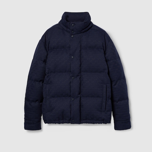 Chaqueta de plumón de lona GG