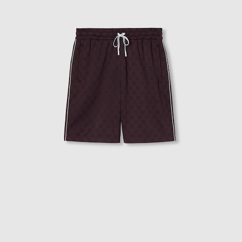 Shorts in nylon e cotone GG