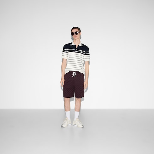 Shorts in nylon e cotone GG