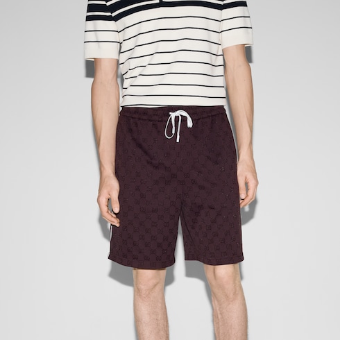 Shorts in nylon e cotone GG