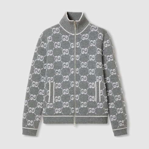 Cardigan in tessuto jacquard bouclé con motivo GG